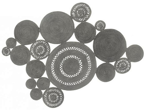 Dywan Braided Patchwork Silver