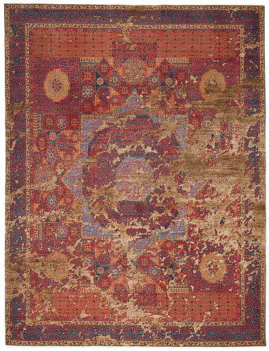 Dywan Mamluk Columbus Sky Red Brown Silk