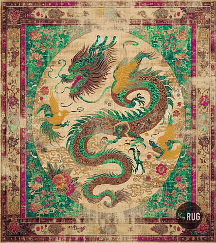 Dywan Samurai Lime Purple