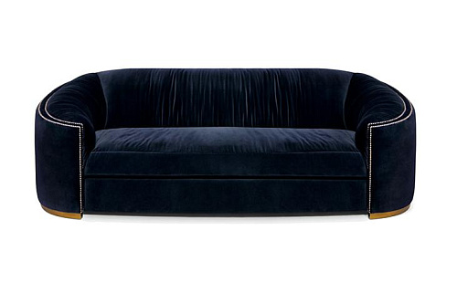 Sofa zakrzywiona Premium Comfort niebieska