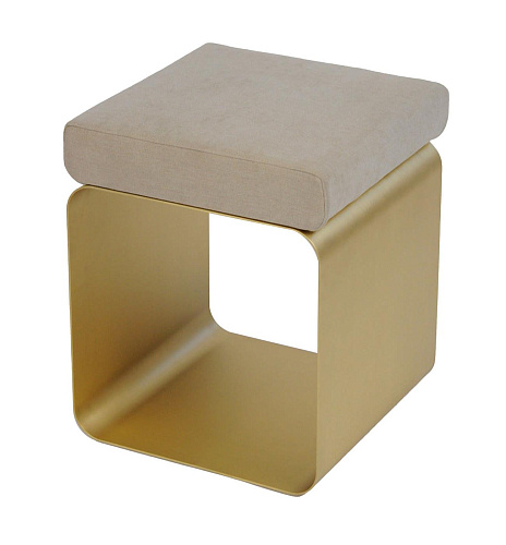 Piaskowy Taboret z Metalową Podstawą