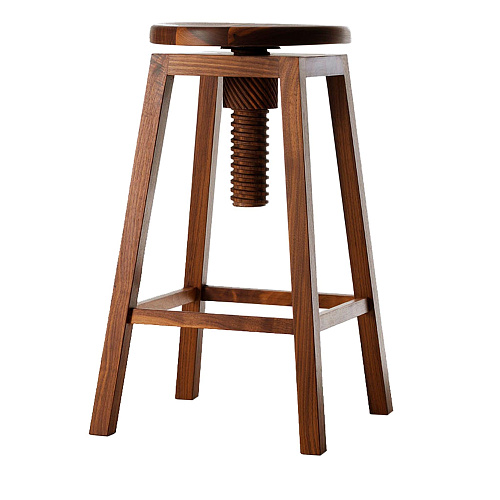 Wysoki brązowy taboret Invito