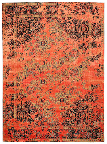 Dywan Serapi Queensbury Double Sky White Neonorange Silk