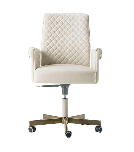 Fotel biurowy z wysokim oparciem i podłokietnikami