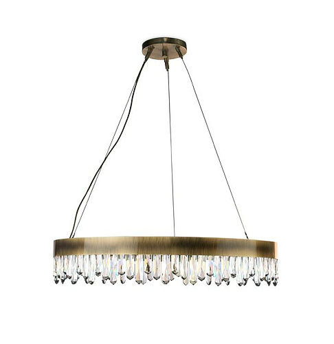 Lampa wisząca mosiężna płynąca
