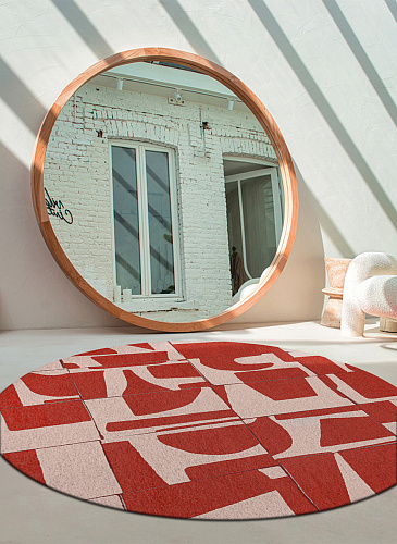 Dywan okrągły Rust 9364