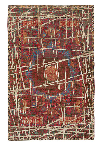 Dywan Mamluk Columbus Wrapped Red Gold Silk