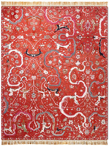 Dywan Tabriz Reverse Original on Red