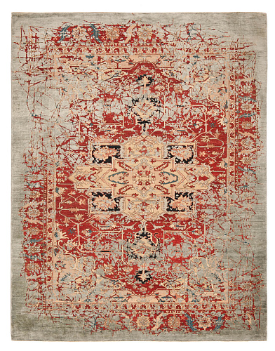 Dywan Serapi Victoria Pleasure Red Grey Silk