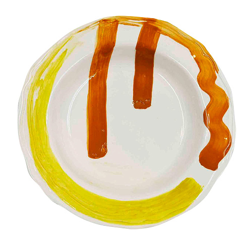 Ręcznie robiony talerz ceramiczny