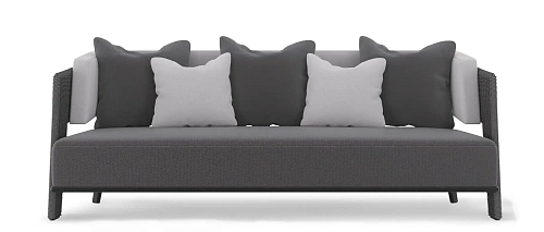 Sofa ogrodowa Crown w kolorze szarym