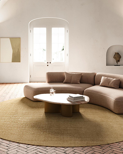 Dywan Okrągły Gold Bamboo Silk