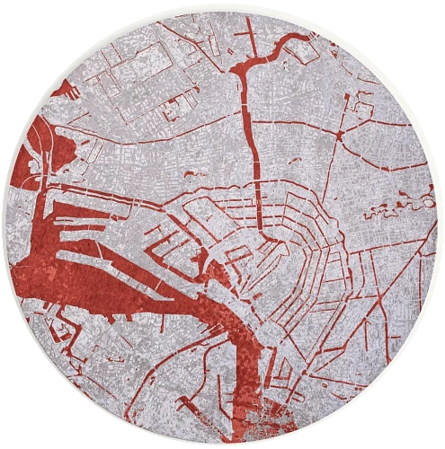 Dywan okrągły Orange Cut 9323
