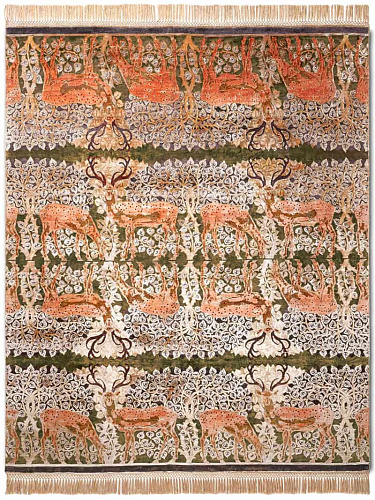 Dywan Deer Original on DarkGreen