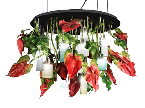Czerwony żyrandol Anthurium
