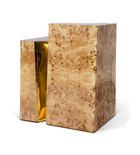 Stolik boczny Fissure z topoli