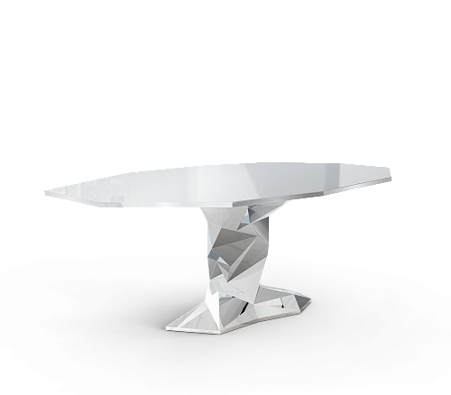 Stół jadalniany Bonsai srebrny Luxe
