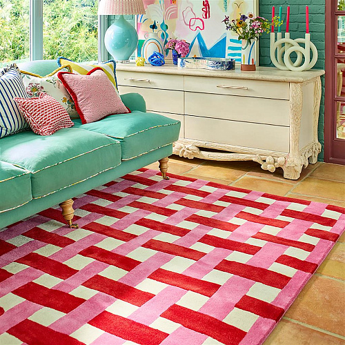 Dywan Basket Weave Coral/Rose