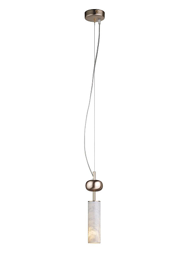 Marmurowa lampa wisząca Carrara złota