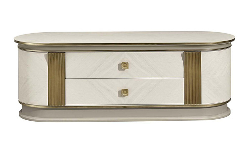 Biało-złota szafka RTV Elegance