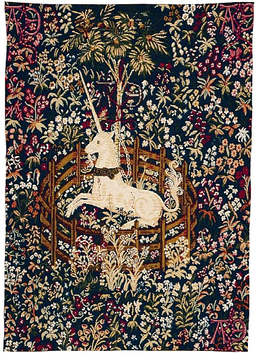 Gobelin Captive Blue Unicorn without Border