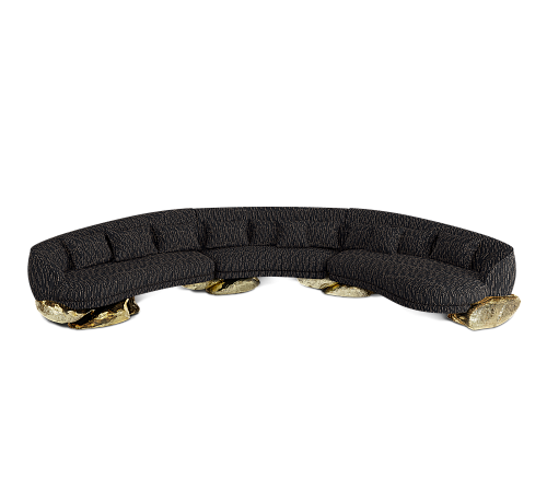 Zakładana czarna sofa Angora