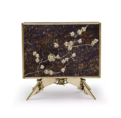 Szafka nocna Mirage z piór fioletowych