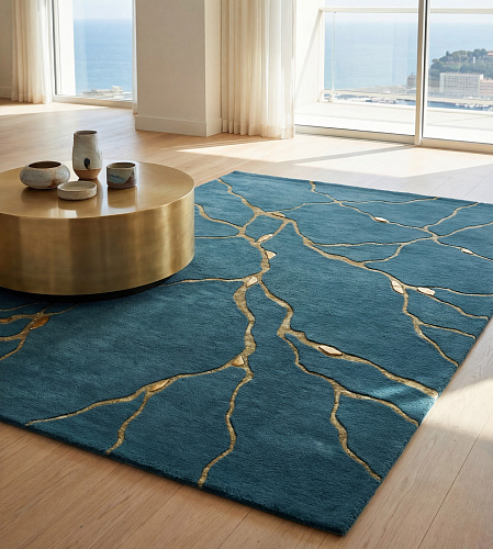 Dywan Golden Veins Blue