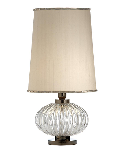 Muranowa lampa stołowa ciemnoniklowa