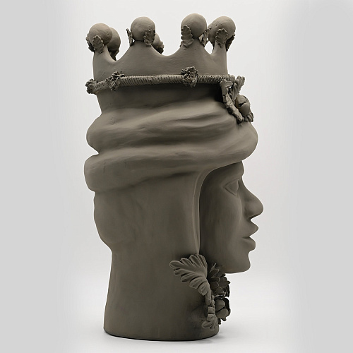 Włoska rzeźba Głowa Maura