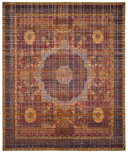 Dywan Mamluk Columbus Web Red Grey Silk