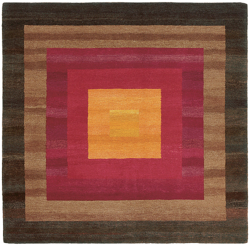 Dywan 6 Border Orange Brown