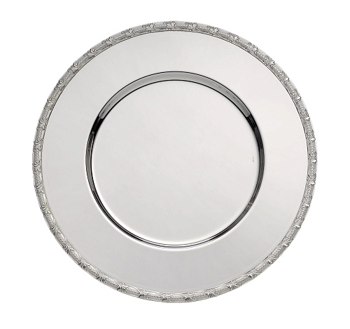 Królewski posrebrzany talerz