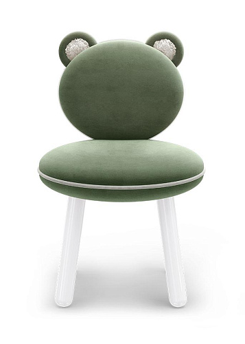Zielone krzesełko Fluffy Bear