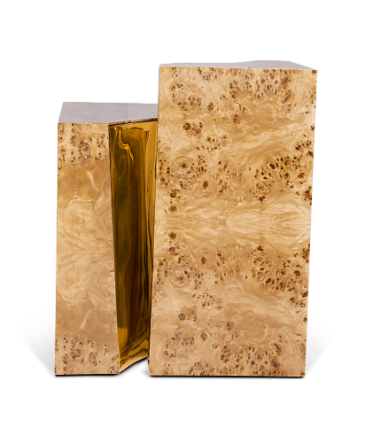 Stolik boczny Fissure z topoli