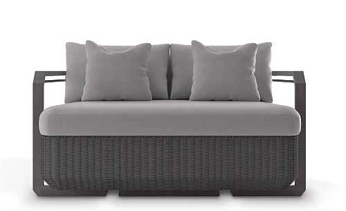 Dwuosobowa szara sofa ogrodowa Heritage