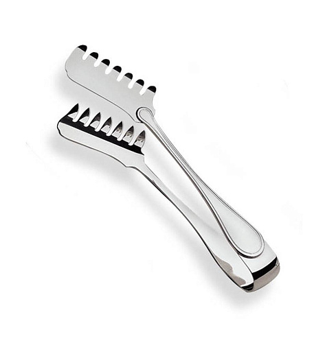 Posrebrzane szczypce do spaghetti