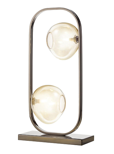 Niklowa lampa stołowa