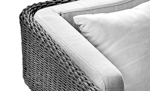 Szary fotel ogrodowy Crown