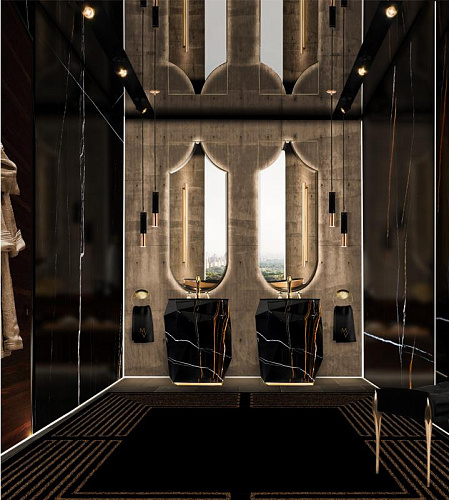 Umywalka wolnostojąca z imitacji marmuru Jewel