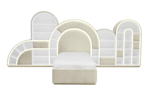 Kremowe łóżko Bubblegum Marshmallow