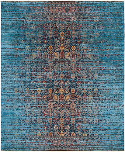 Dywan Tabriz Canal Stomped Navyblue Blue Silk