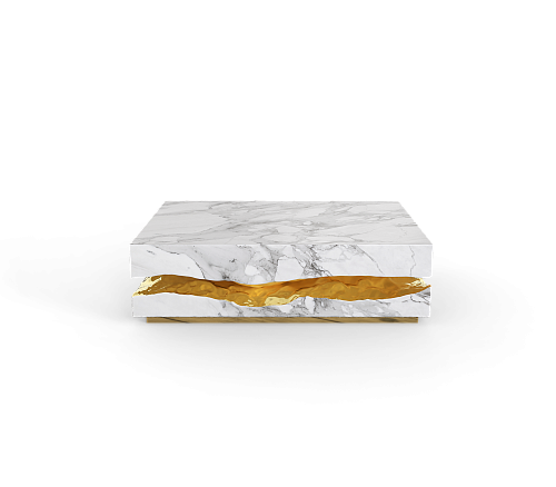 Stolik kawowy Boulder z marmuru Carrara