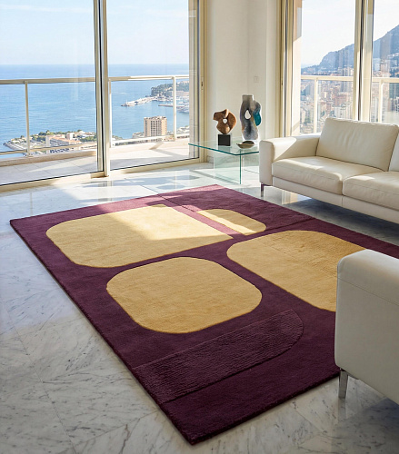 Dywan Rounded Blocks Plum