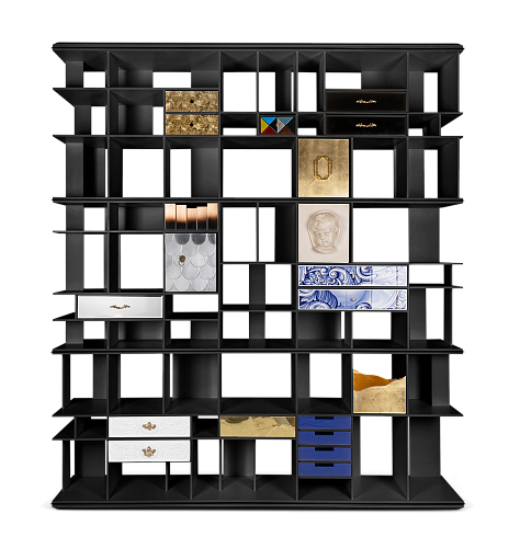 Czarny regał na książki Curator