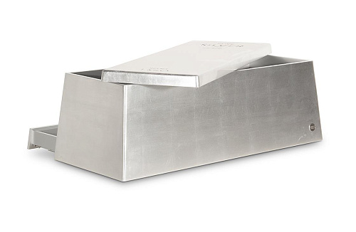 Srebrna skrzynia na zabawki Lunar