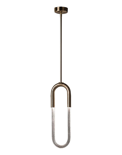 Owalna lampa wisząca muranowska przezroczysta