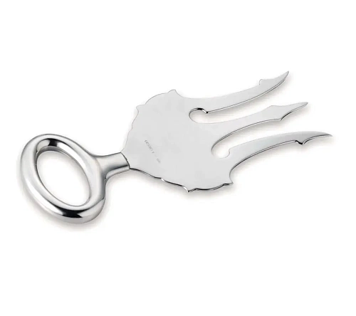 Wykwintny posrebrzany widelec do pieczywa