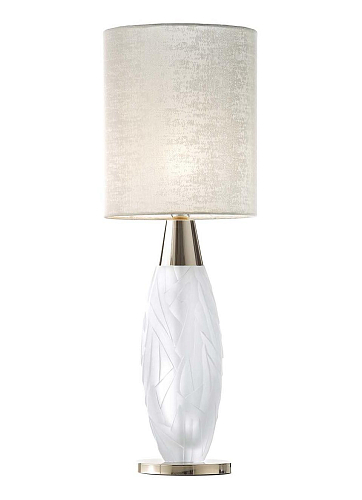 Złota lampa stołowa z kryształem matowym
