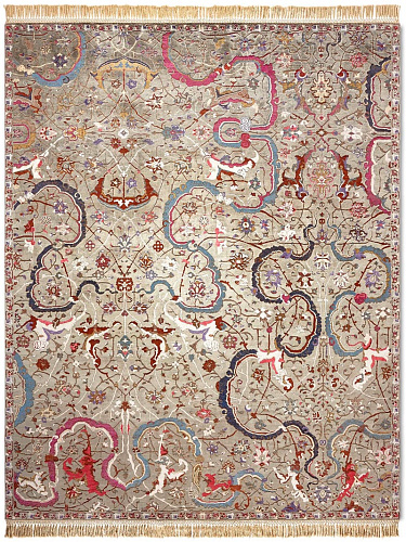 Dywan Tabriz Reverse Original on GreyGreen